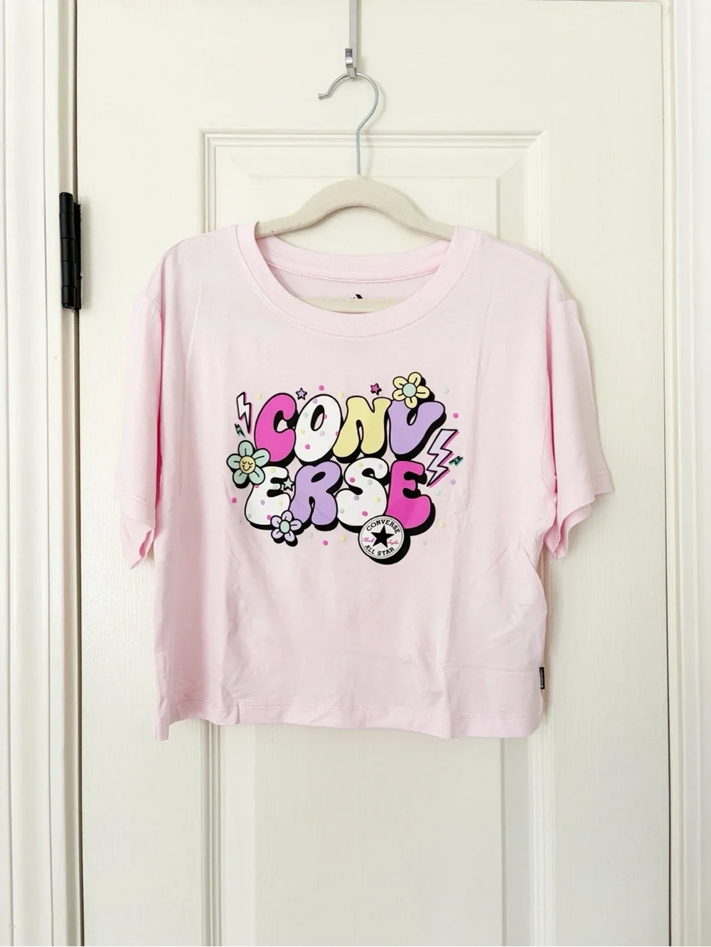 Small (6/6x) • Converse Girls' Pink Graphic Tee